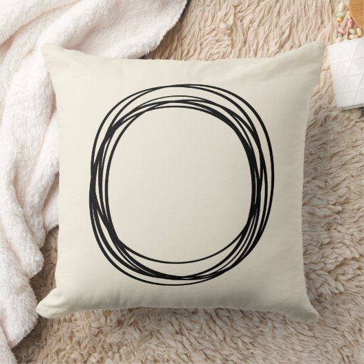 世紀半ばのモダンは黒の装飾用クッションを一周します クッション (ブランケット)