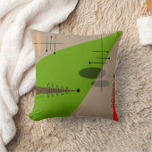 世紀半ばのモダン刺激を受けたな原子#88 クッション (ブランケット)