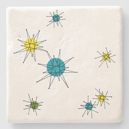 世紀半ばのモダン ストーンコースター (正面)