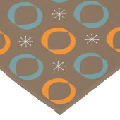 世紀半ばのモダン、楕円形は、ティール(緑がかった色)のオレンジブラウンを主演します ロングテーブルランナー (コーナー)