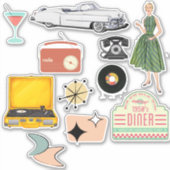 世紀半ばのレトロの組み合わせシール シール (正面)