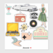 世紀半ばのレトロの組み合わせシール シール (シート)