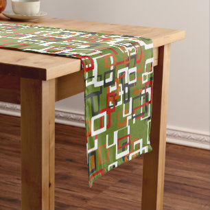 世紀半ばの原子テーブルのランナー ショートテーブルランナー