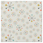 世紀半ばの原子刺激を受けたなパターン ファブリック (クローズアップ)