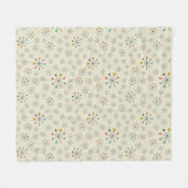 世紀半ばの原子刺激を受けたなパターン フリースブランケット (正面(横))