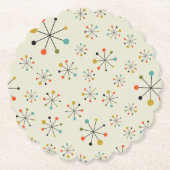 世紀半ばの原子刺激を受けたなパターン ペーパーコースター (正面)