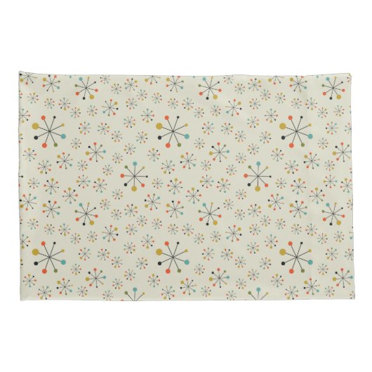 世紀半ばの原子刺激を受けたなパターン 枕カバー (裏面-右)