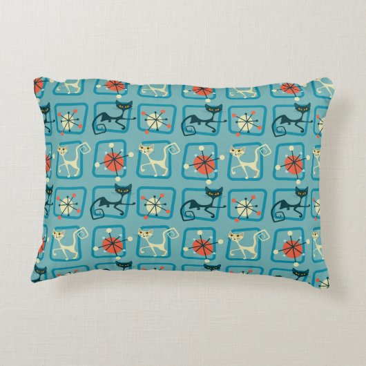 世紀半ばの原子子猫のアクセントの枕 アクセントクッション (裏面)