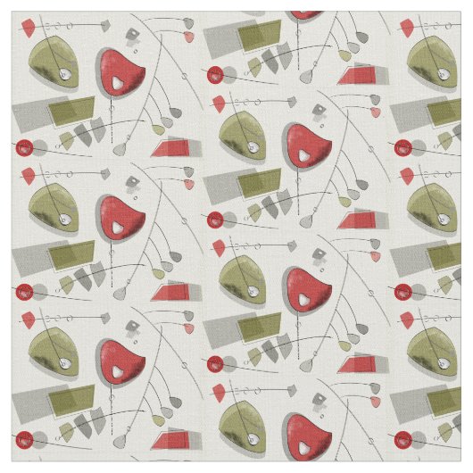 世紀半ばの原子運動可動装置 ファブリック (クローズアップ)