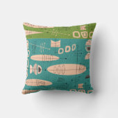 世紀半ばの原子4色の枕 クッション (裏面)