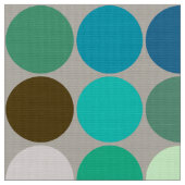 世紀半ばの巨大な点、ターコイズおよび灰色 ファブリック (クローズアップ)