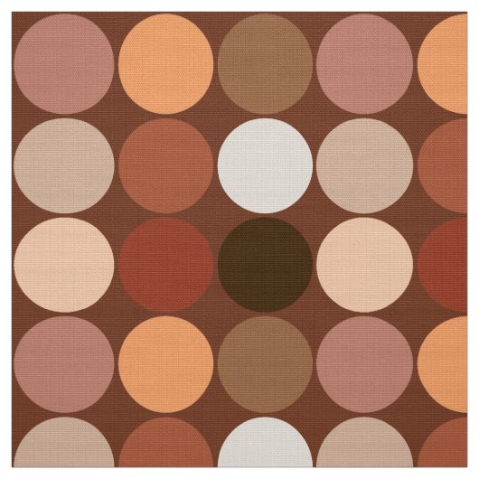 世紀半ばの巨大な点、チョコレート色及びタン ファブリック (見本)