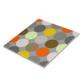 世紀半ばの巨大な点、灰色、金ゴールドおよびオレンジ タイル (側面)