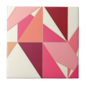 世紀半ばの抽象芸術-三角形は、ピンクを殻から取り出します タイル (正面)