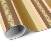 世紀半ばの日除けのストライブ柄-日焼けおよびモモ ラッピングペーパー (ロールコーナー)