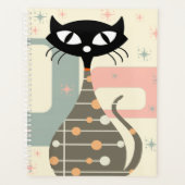 世紀半ばの猫モダン プランナー手帳 (正面)