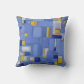 世紀半ばの青の抽象芸術の元の芸術の枕 クッション (裏面)