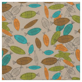 世紀半ばの魚の芸術 ファブリック (クローズアップ)