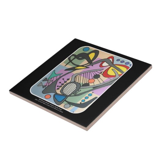 世紀半ばのaのモダンなくもの歌の絵画 タイル (側面)