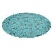 世紀半ばのSputnikパターン、ロビンの卵の青 カッティングボード (角)