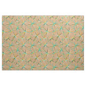 世紀半ばのSputnikパターン、暗灰色タン ファブリック (ファットクウォーター)