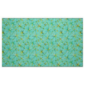 世紀半ばのSputnikパターン、海の泡の緑 ファブリック (ファットクウォーター)