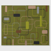 世紀半ばカモフモダンラージ ラッピングペーパー (フラット)