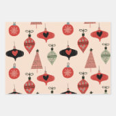 世紀半ばクリスマスモダン ラッピングペーパーシート (正面)