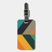 世紀半ばシェブロン ラゲッジタグ (正面縦)