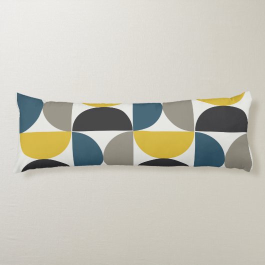 世紀半ばターマーモダンガンメタルとブルー ボディピロー (正面)