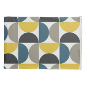 世紀半ばターマーモダンガンメタルとブルー 枕カバー (裏面)