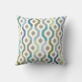 世紀半ばモダンで幾何学的なリンクパターン クッション (裏面)