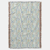 世紀半ばモダンで幾何学的なリンクパターン スローブランケット (正面縦)