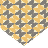 世紀半ばモダンなブラウン及び金ゴールドパターン ショートテーブルランナー (コーナー)