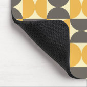 世紀半ばモダンなブラウン及び金ゴールドパターン マウスパッド (コーナー)