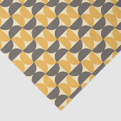 世紀半ばモダンなブラウン及び金ゴールドパターン 薄葉紙 (詳細)