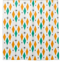 世紀半ばモダンな時代のダイヤモンドのオレンジのターコイズ