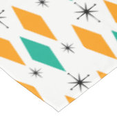 世紀半ばモダンな時代のダイヤモンドのオレンジのターコイズ テーブルクロス (アングル)