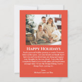 世紀半ばモダンのクリスマスの家族の写真 シーズンカード (裏面)