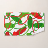 世紀半ばモダンのクリスマス バスタオルセット (ハンドタオル)