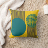 世紀半ばモダンの円と線 クッション (ブランケット)