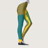 世紀半ばモダンの円と線 レギンス (右)