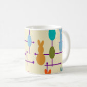 世紀半ばモダンの卵 コーヒーマグカップ (正面右)