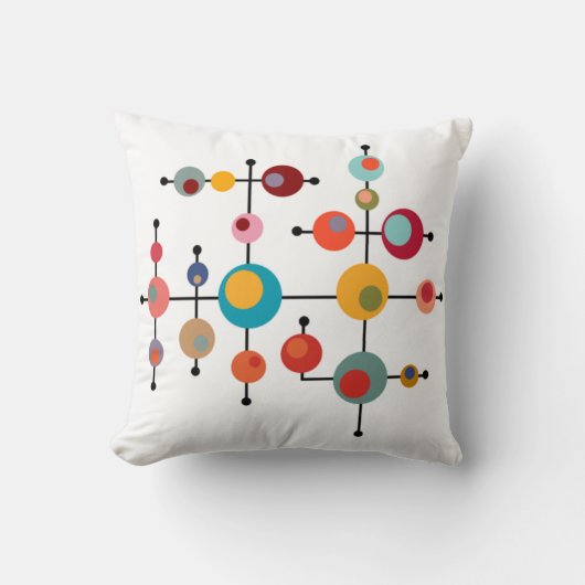 世紀半ばモダンの気泡 クッション (正面)