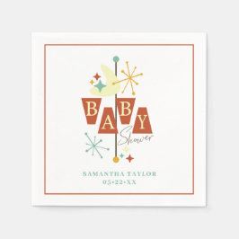 世紀半ばモダンの赤ちゃん スタンダードカクテルナプキン