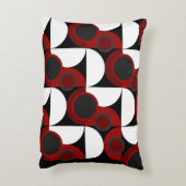 世紀半ばモダンの赤、黒、灰色 アクセントクッション (裏面(縦))