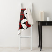 世紀半ばモダンの赤、黒、灰色 シェルパブランケット (インサイチュ)