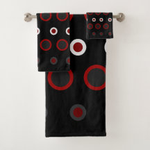 世紀半ばモダンの赤、黒、灰色