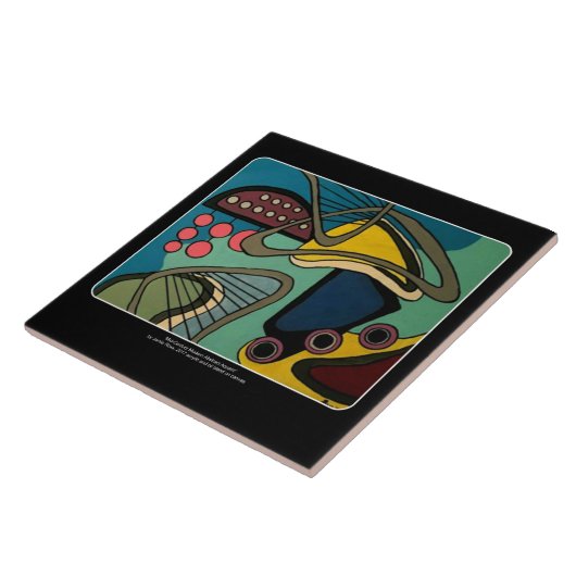 「世紀半ばモダン抽象芸術水生に」の絵を描くこと タイル (側面)