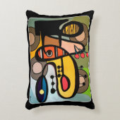 「世紀半ばモダン抽象芸術絵を描く機械」の アクセントクッション (正面(垂直))